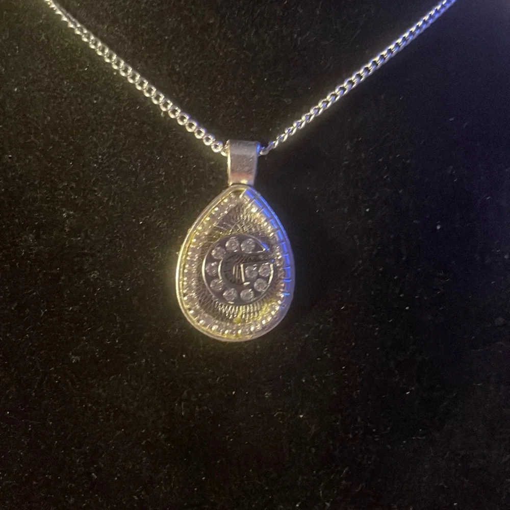 Necklace Iced-Out Initial (“G”) Pendant - Picture 1 of 3